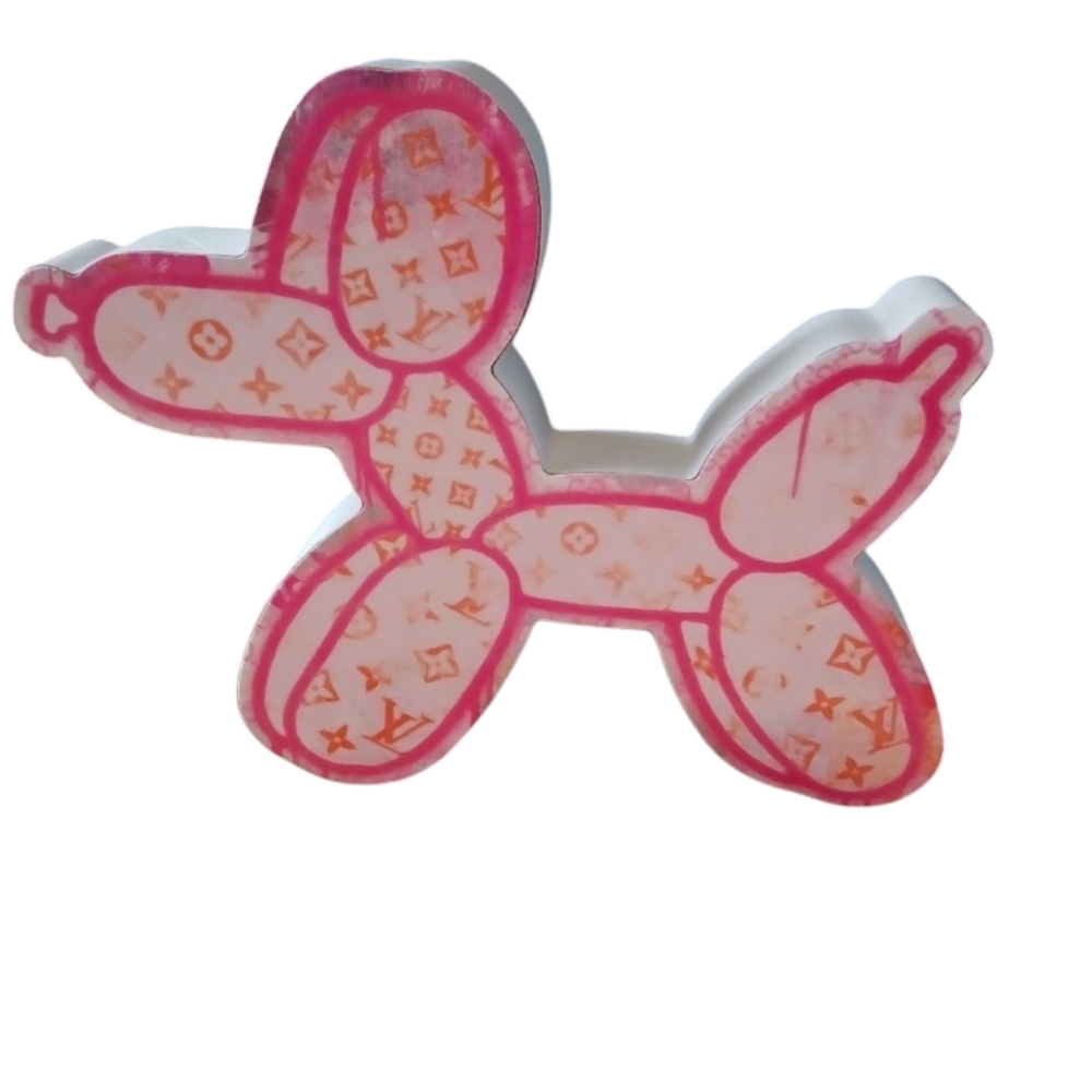 Balloon Dog Shaped Wooden Wall Decor - Picture 1 of 3